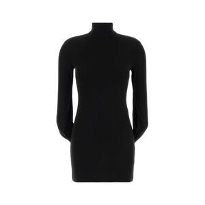 Alexander Wang Women Black Stretch Jersey Mini Dress